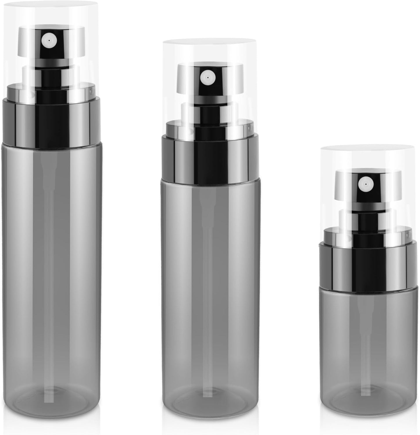 3Pack Small Spray Bottles, Black Plastic Fine Mist Mini Mister Bottles for Hair, Cleaning, Salons, Planting, Skin Care