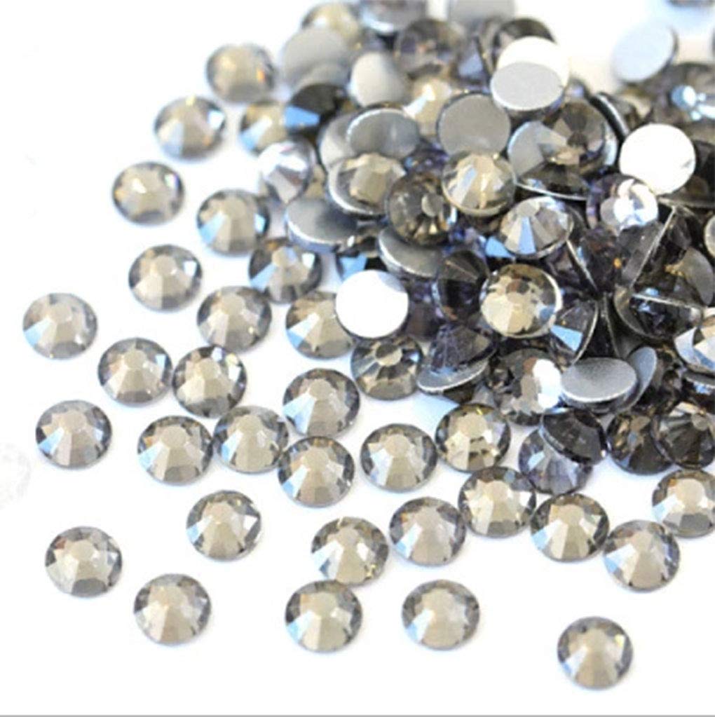Rhinestones flat back gems round DIY decorative Nail Face and apparel accessories ss3-20 mix size(4320pcs transparent gray)