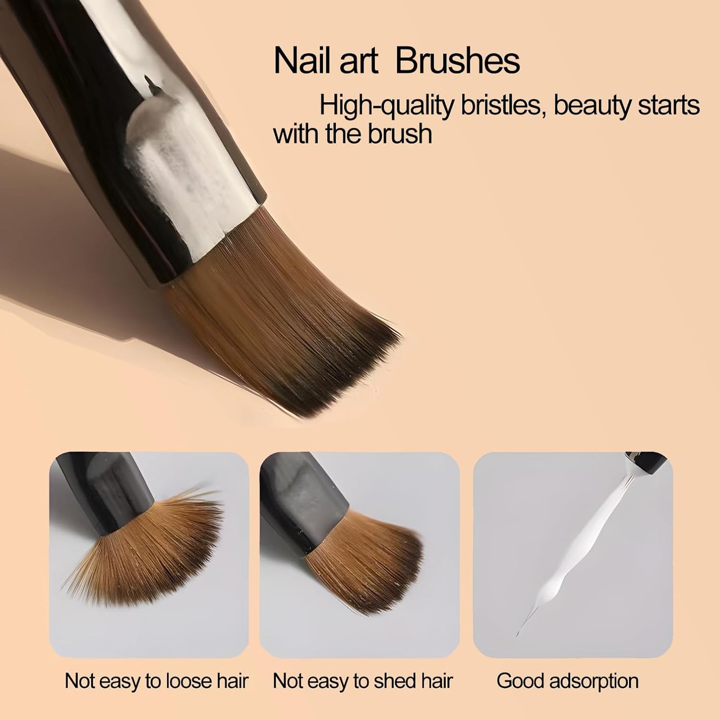 9pcs Nail Art Brushes Set, Acrylic Nail Brush, Nail Art Design Pen Painting Tools with Nail Extension Gel Brush, Builder Nail Gel Brush, Nail Dotting Pen Salon at Home Diy Manicure