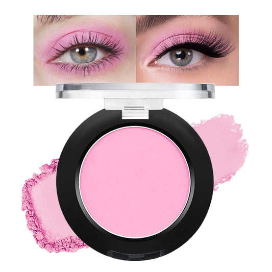 Monochrome Matte Eyeshadow Makeup Palette, Highly Pigmented Peach Pink Eyeshadow Palette, Matte Pressed Powder Eye shadow Makeup, Single Vegan Eye Shadow, Daily Evening Women Girls Eyeshadow Gift 02