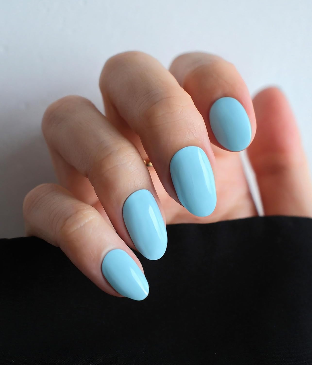 Nail Polish Strips - 22 Pcs Salon Quality Gel Nail Stickers - Long Lasting Wraps (Explorer Blue)