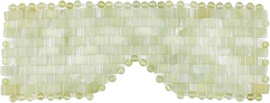 Jade Eye Mask, Eye Mask for Relaxation, Reusable Jade Eye Mask Hot or Cold Using Jade Mask Eyes Sleeping Mask for Alleviate Puffiness Face Massage Relax Eyes Meditation Beauty