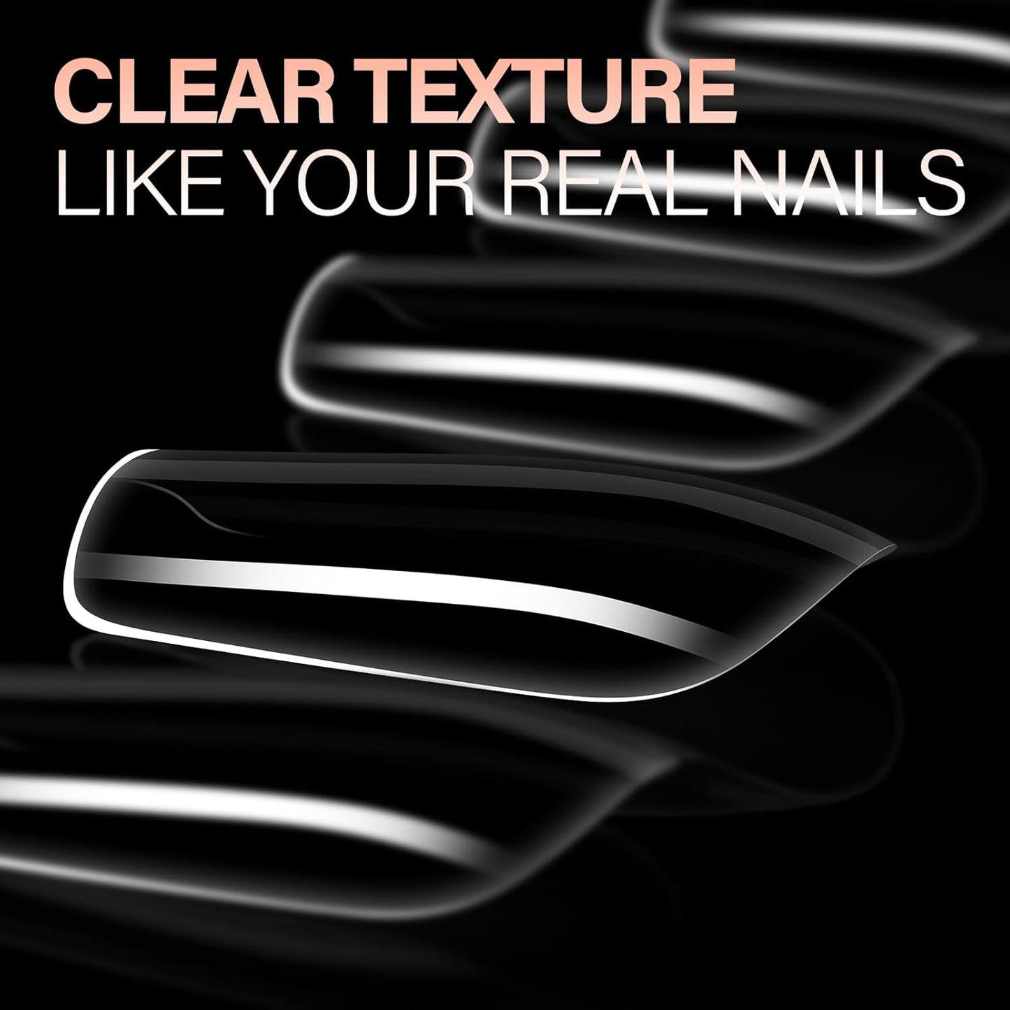 AILLSA Medium Square Nails Tips 504PCS Clear Gel Nail Tips False Full Cover Soft Nails Tip for DIY Home Salon Gift, Pre-shaped Gelly Press On Fake Nail Tip for Nail Extension (10sizes)