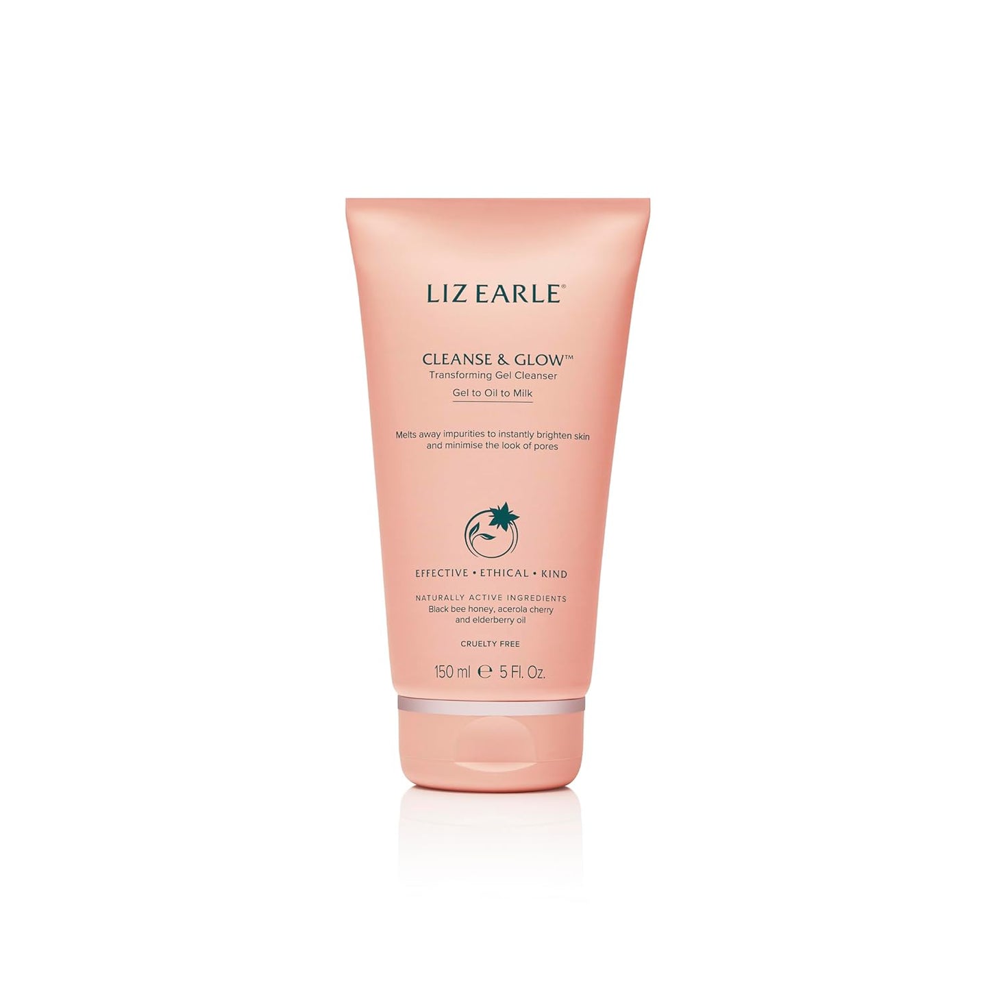 Liz Earle Cleanse & Glow Transforming Gel Cleanser - Gentle Cleanser Face Wash & Makeup Remover - Helps Minimize the Appearance of Pores and Reveals Luminous, Glowing Skin (150ml)
