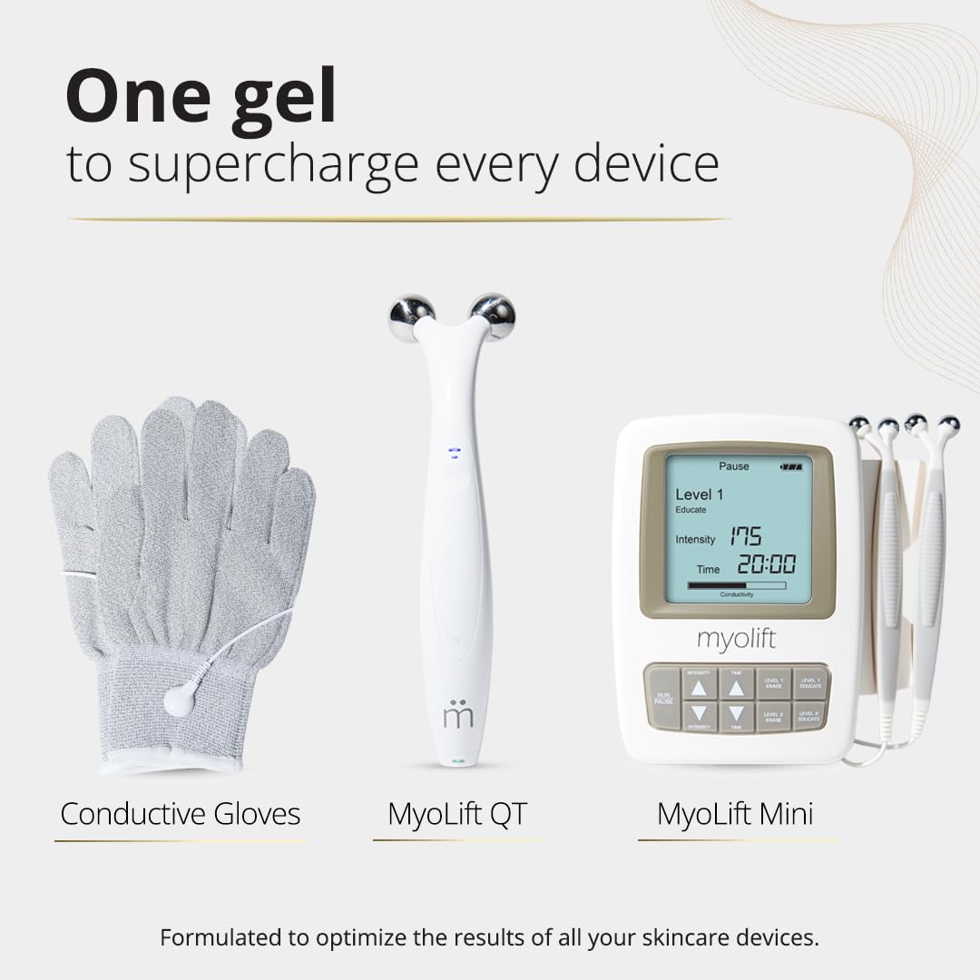 7eWellness Myolift ReNu Conductive Gel for Microcurrent, Renu Microcurrent Conductive Gel for Face Dry Skin(4oz / 118ml)