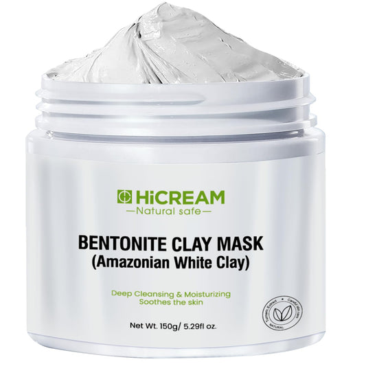 Bentonite Clay Mask, Valentines Gifts for Women Her, Deep Cleansing Facial Mask, Clay Face Mask Skin Care with Kaolin Clay and Aloe for Dull Skins Hydrating (white)