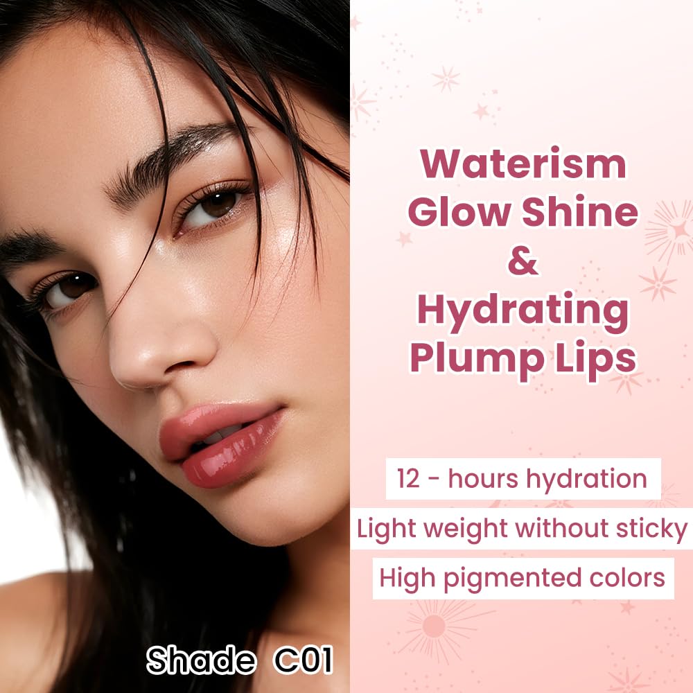 CATKIN Glossy Lip Balm Ultra Hydating Glow Lip Tinted Jelly Plump Melting Balm Shea Butter Repair Soothing For Dry Lips Dewy Finished 0.12 oz C01 ANTHURIUM