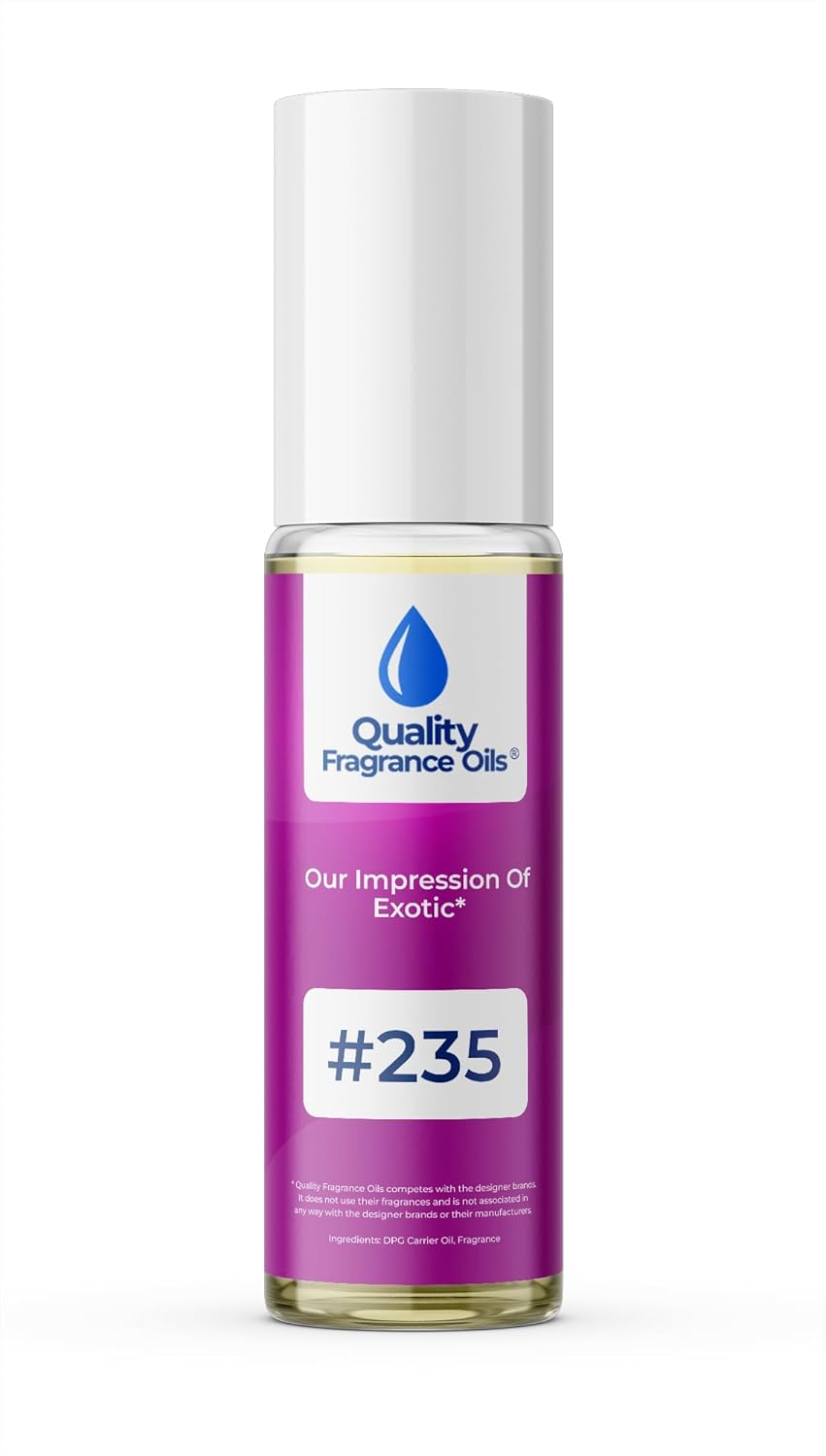 Quality Fragrance Oils' Exotic for Women Impression #235 | Long-Lasting Perfume Oil, Alcohol-Free, Strong Scent, 10ml Roll-On | Affordable Alternative to Designer Fragrances