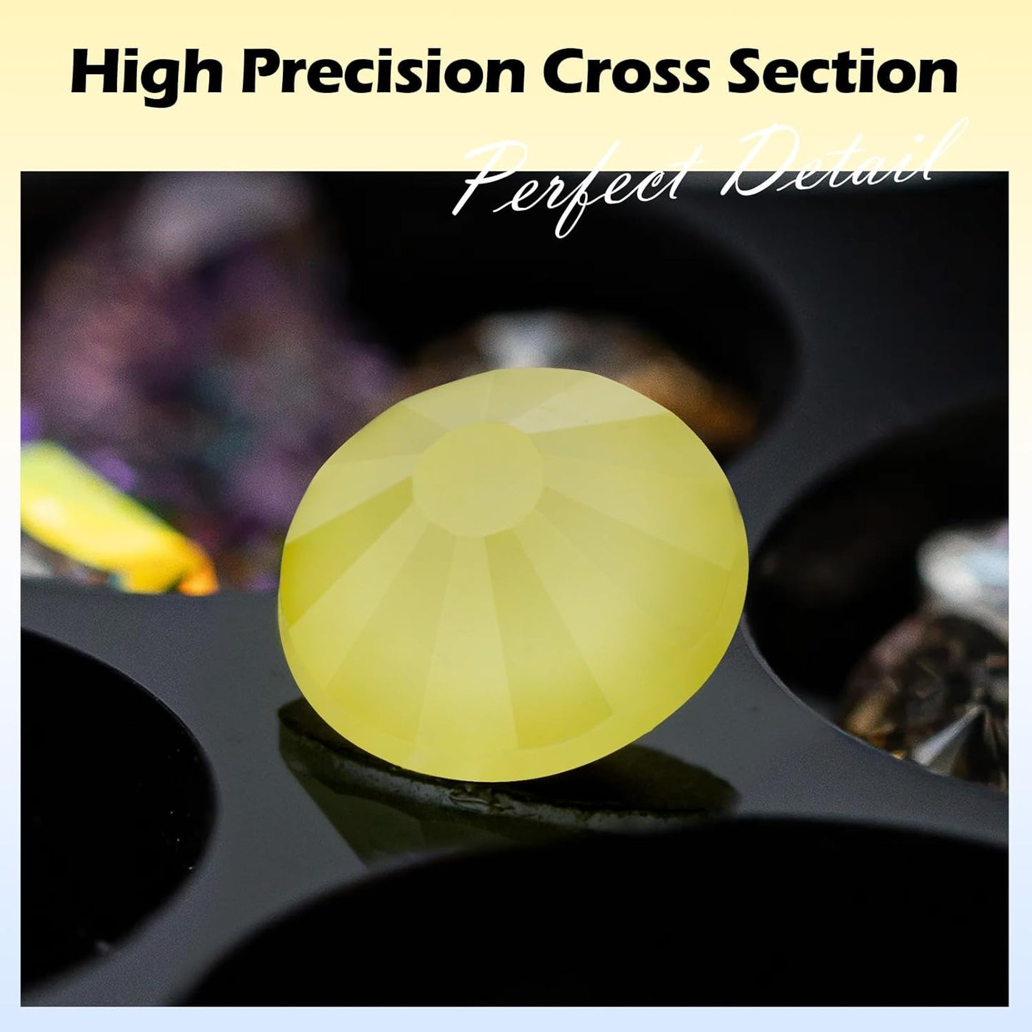 Mocha Citrine Flatback Rhinestones, Glass Rhinestones for Nail Art and Craft, Glue Fix, Loose Crystal Gemstones(Mocha Citrine, SS12, 1440pcs, 2.9-3.0mm)