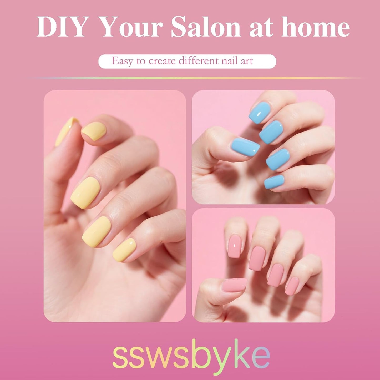 Short Square Nail Tips, SSWSBYKE 300pcs Soft Gel Nail Tips for Full Cover Pre-Shaped Acrylic Fake Nails Tips 15 Sizes Half Matte Press On Nails for Extension Home DIY Salon