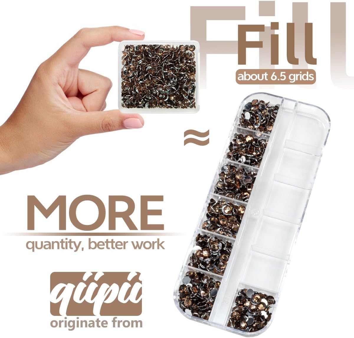 Brown Crystal Resin Rhinestones w B7000 Jewelry Glue for Bedazzling Crafting Coffee Flatback Stones 3mm 4mm 5mm 6mm Diamonds Crystals Gems Charms for Nails Face Eye Makeup Tumblers Crafts Decor