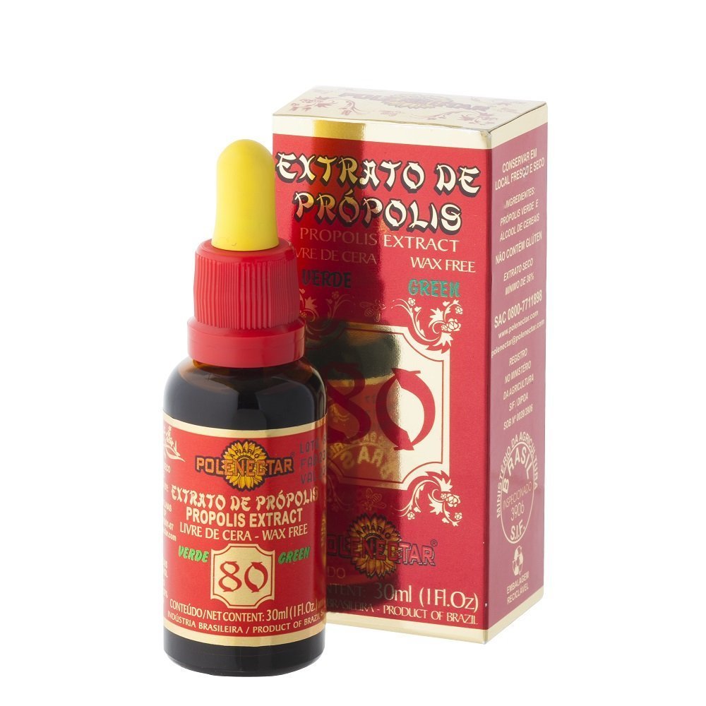 2 Pack of Polenectar Brazil Propolis Extract Wax Free 80 (30ml)