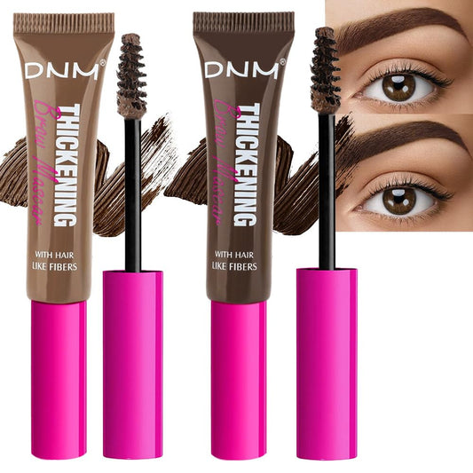 Tinted Thickening Brow Mascara,Brow Fast Sculpt,Waterproof, Transfer-proof, Brush to Fill in Eyebrows and Cover Gray Hairs - Cruelty Free (2pcs 06 Brunette &07 Espresso)