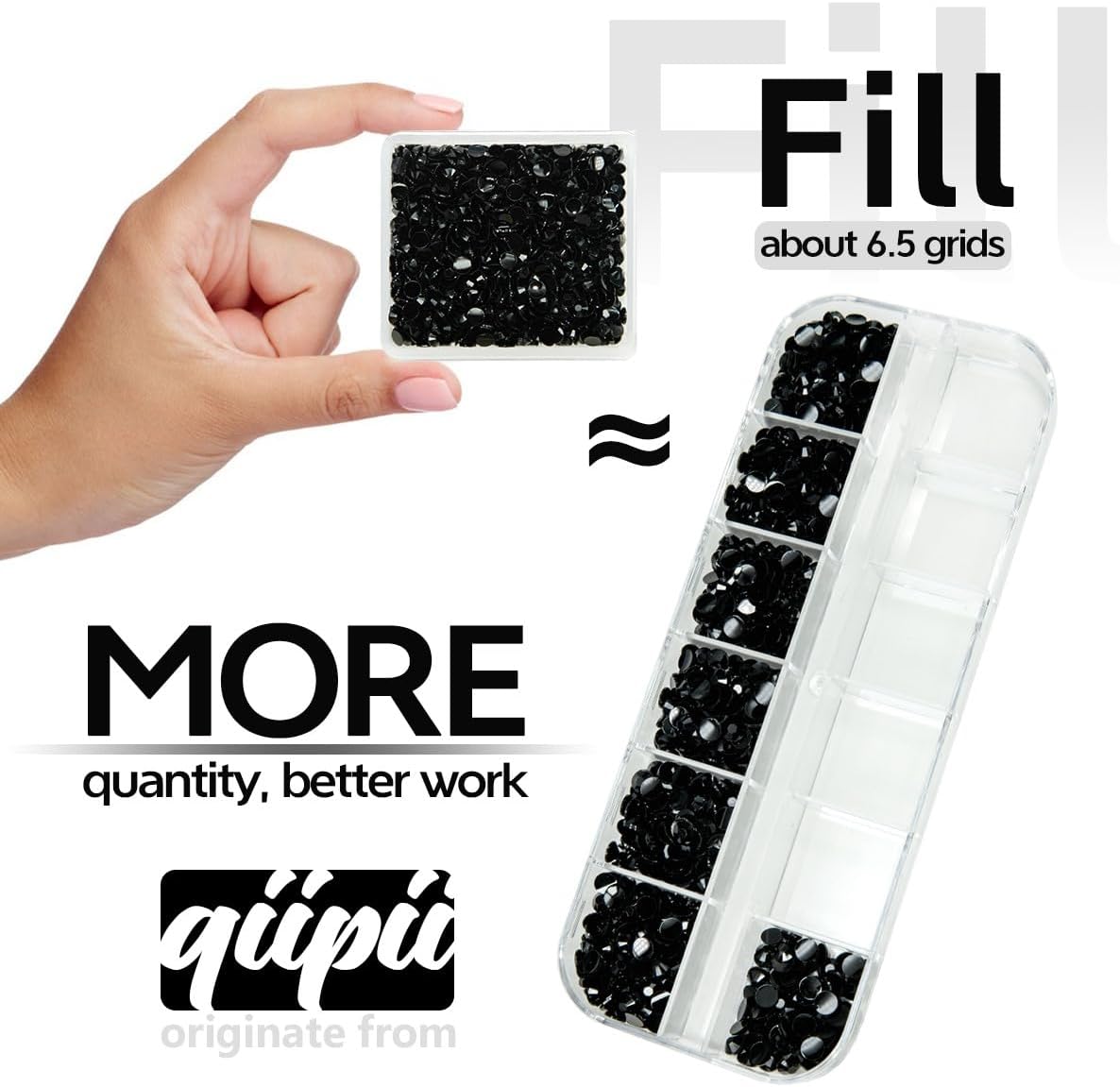 Pure Black Resin Rhinestones w B7000 Jewelry Glue for Bedazzling Crafting 3mm 4mm 5mm 6mm Flatback Jelly Stones Bulk Diamonds Gems Charms for Nails Face Eyes Makeup Body Tumblers Decor Crafts