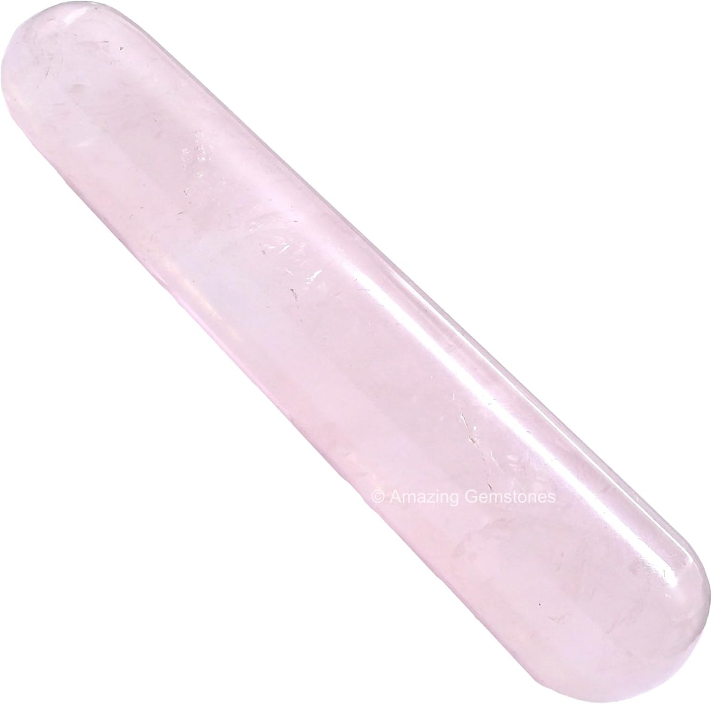 Amazing Gemstone Rose Quartz Crystal Wand Massage Stick - Pelvic Wand Gua Sha for Adults - Crystals and Healing Stones Massage Wands for Adults Gifts (Smooth)