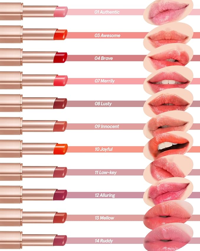 ATHÉ Authentic Lip Balm 12 ALLURING (Tinted), Lightweight Wear & Plumping Lips without Stickiness, Moisturizing & Nourishing Plant-Based Vegan Chapstick for Dry, Petrolatum Free, Cruelty-Free