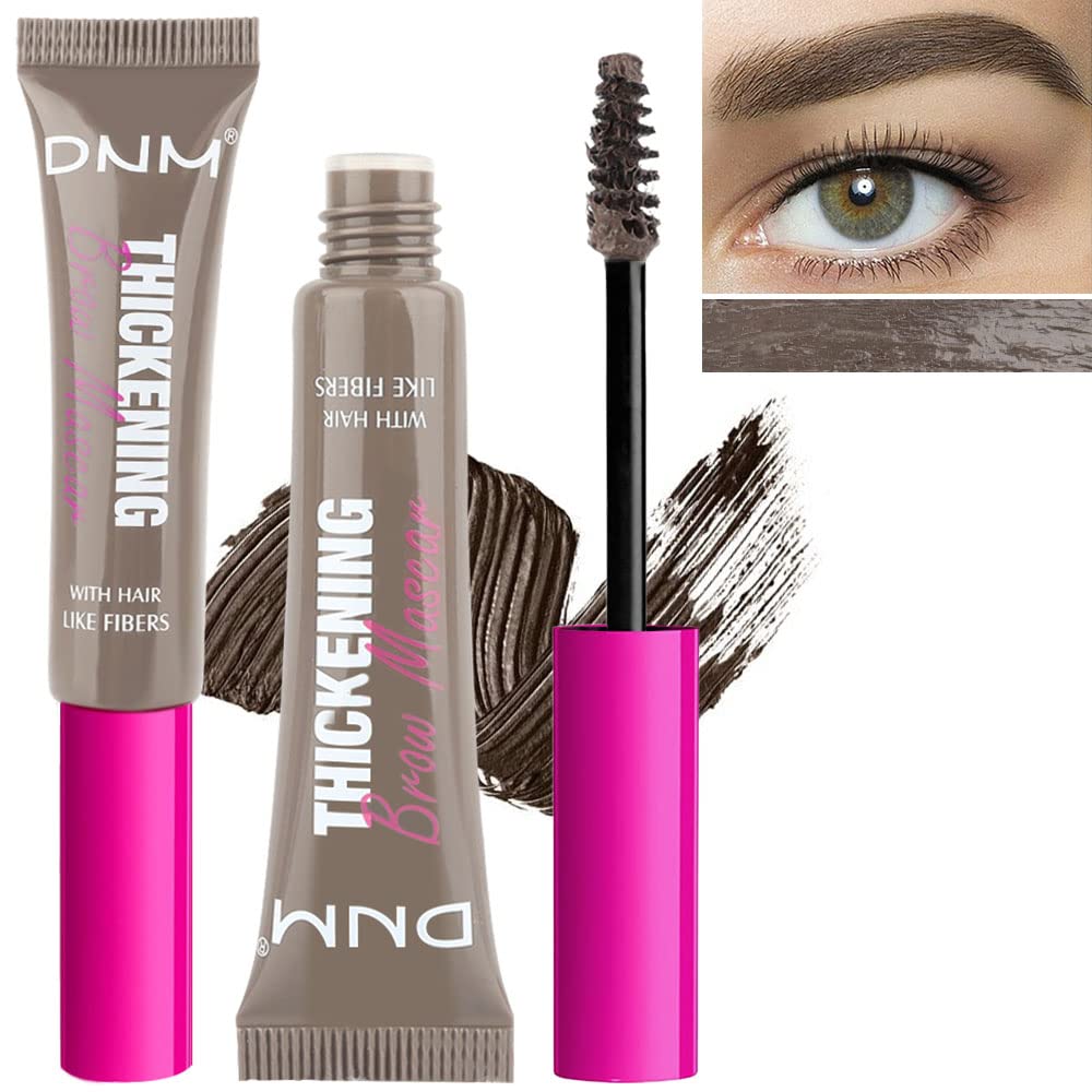 Tinted Thickening Brow Mascara,Brow Fast Sculpt,Waterproof, Transfer-proof, Brush to Fill in Eyebrows and Cover Gray Hairs - Cruelty Free - Light Medium Brown (2pcs 02 Cool Blonde)