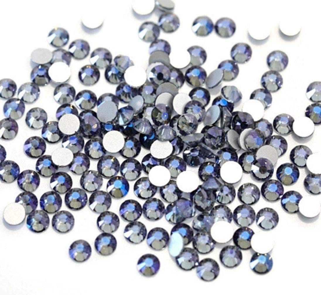 Rhinestones flat back gems round DIY decorative Nail Face and apparel accessories ss3-20 mix size(1440pcs violet)