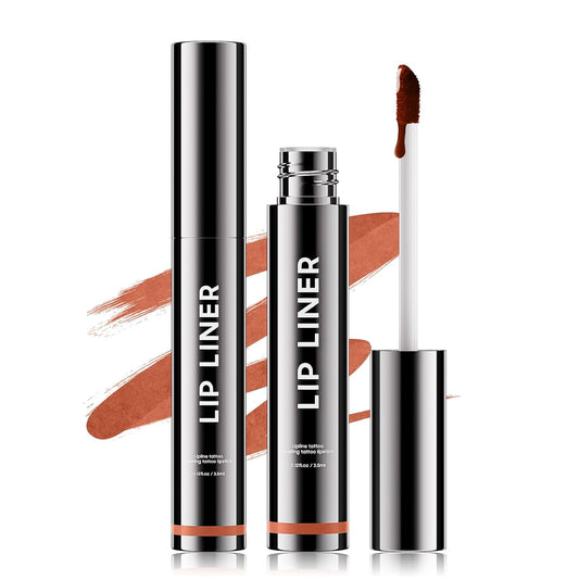 Lip Stain - Long Wear Tattoo Lip Liner, Waterproof & Transfer-proof Peel Off Lip Stain with Matte Finish, Lip Tint For All Skin Types, Great Gifts for Women (Nude)