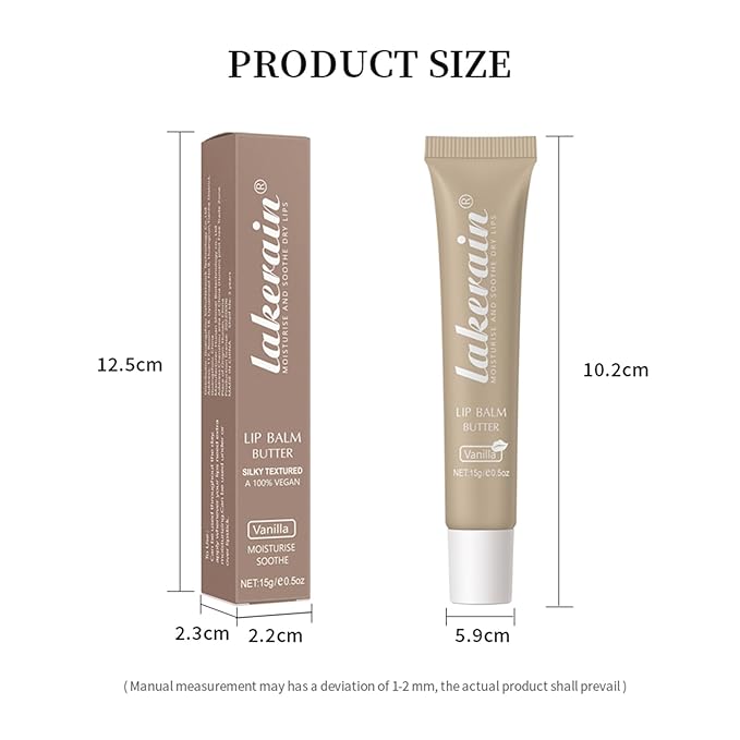 Lip Glowy Balm Butter Lip Balm Plumps Moisturizing Hydrating Lip Mask Repair Moisturizer Lips Care Lip Treatment for Dry Cracked Lip, Glossy Finish, Vegan Tinted Lip Balm Chapstick (#5 Cherry)