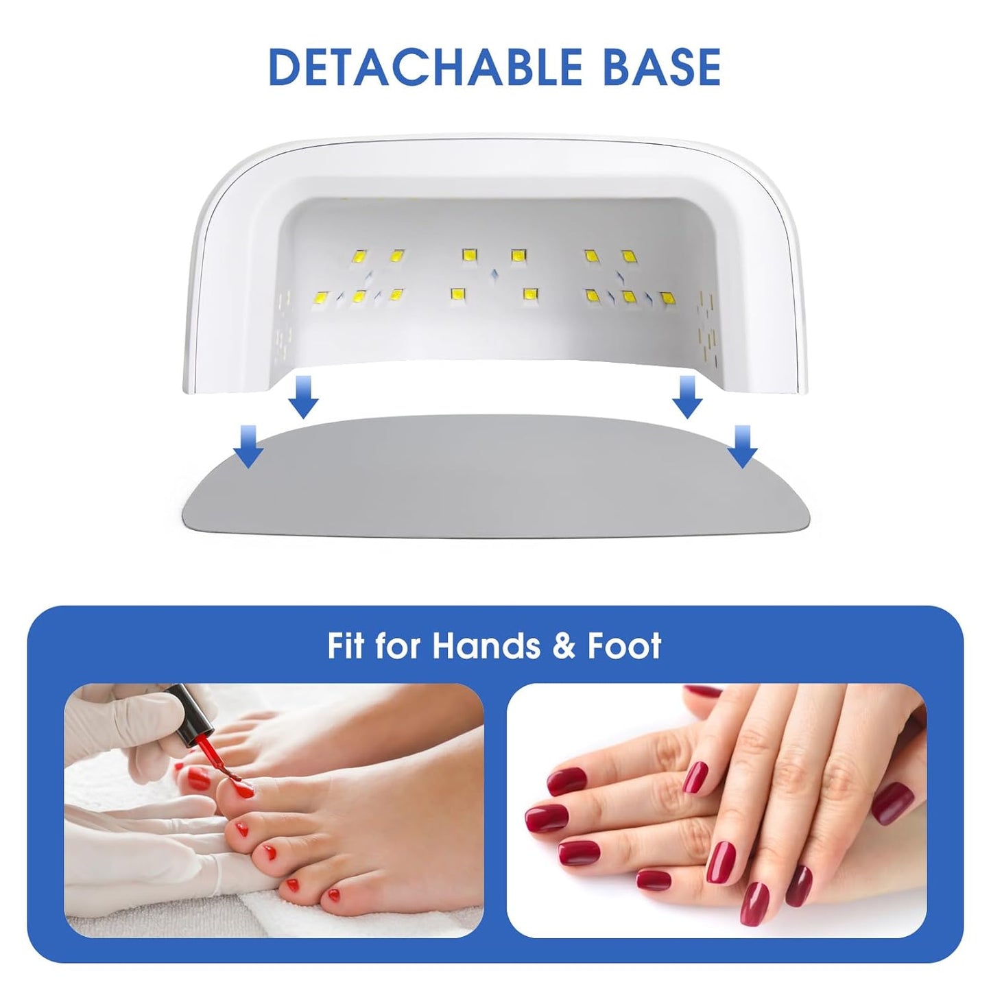Professional Rechargeable UV LED Nail Lamp 60W UV Led Portable Cordless Nail Light for Nail Lamp Machine, 4 Timer Setting and Smart Sensor Nail Dryer, LCD Display