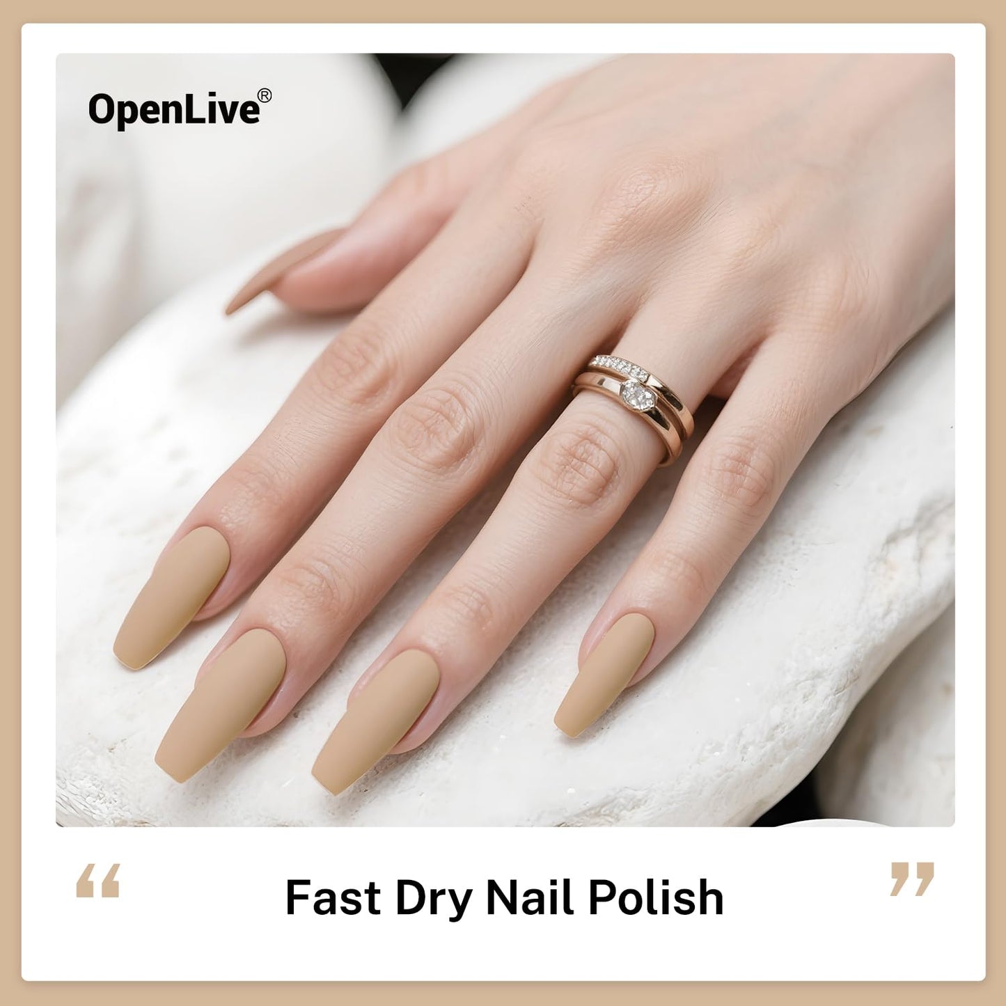 16.5ml Nude Brown Nail Polish Large Volume Quick Drying Nail Polish, Fast Drying and Long Lasting Color Nail Art DIY Home Manicure Gift for Women