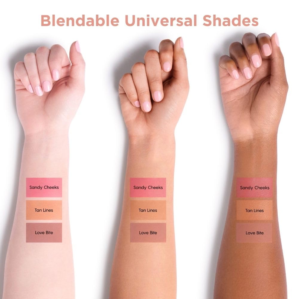 HALEYS Re-pop Smoothing Powder Blush (Sandy Cheeks) - Pigmented, Easy Blending, Longwear, Buildable, Talc-Free, V + CF