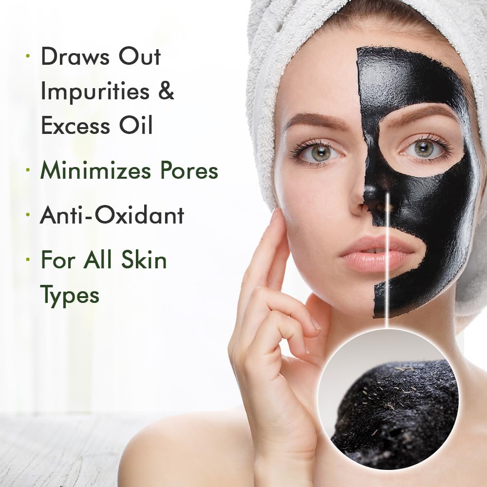 Ebanel Charcoal Peel Off Face Mask Applicator Set, Deep Pore Cleansing Minimizer Blackhead Remover with Niacinamide, Hyaluronic Acid, Vitamin C, Green Tea, Deep Cleanse Black Masks Peel Off Gel Mask