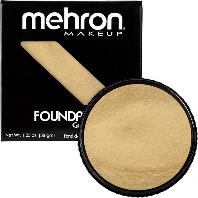 Mehron Makeup Foundation Greasepaint | Stage, Face Paint, Body Paint, Halloween Makeup 1.25 oz (38 g) (GOLD)