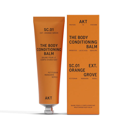Akt The Body Conditioning Balm 3.4 Fl Oz, Firming Cream, Hydrating Body Balm with Olive Squalane & Lactic Acid, Vegan Moisturizer, Plastic Free, Sc.01 Orange Grove, All Genders