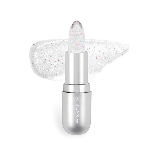Winky Lux Glitter Confetti Balm, pH Lip Balm, pH Color Changing Lipstick and Tinted Lip Balm, Vegan & Cruelty Free Lip Balm, Hydrate & Plump, Sheer Pink Lipstick, Rainbow Confetti