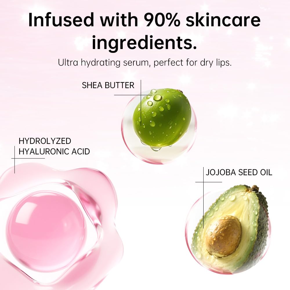 CATKIN Lip Plumper Gloss, Tinted Lip Serum with Hyaluronic Acid & Jojoba Oil, Non-sticky Volumizing Hydrating Formula for a High Shine Maximum 3D Look, Plump & Soft Lips 0.12 Fl Oz-C05 Chocolate Amber