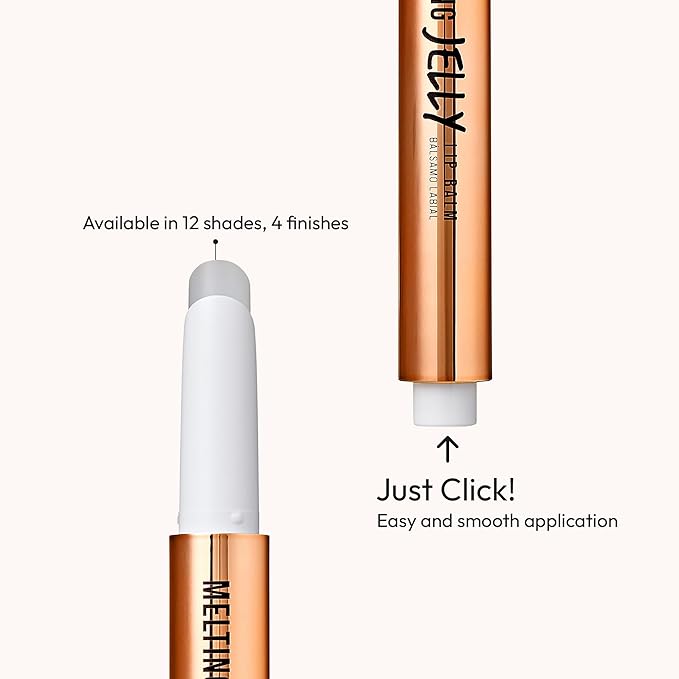 KISS NEW YORK Professional Melting Jelly Lip Balm, High Shine & Moisturizing Lip Stick, Long Lasting, Plumping Effect Look, Non-Sticky & Not Cakey, Easy Application & Natural Coverage (Ice Jelly)