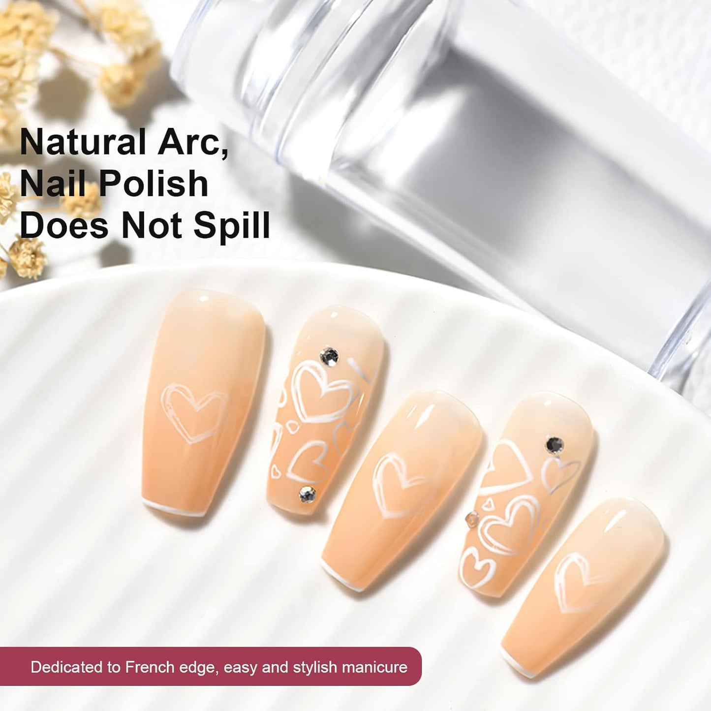 Nail Art Stamper Clear Silicone Nails Stamping Jelly with Scraper Transparent Visible Body DIY Manicure Nail Art Tool C