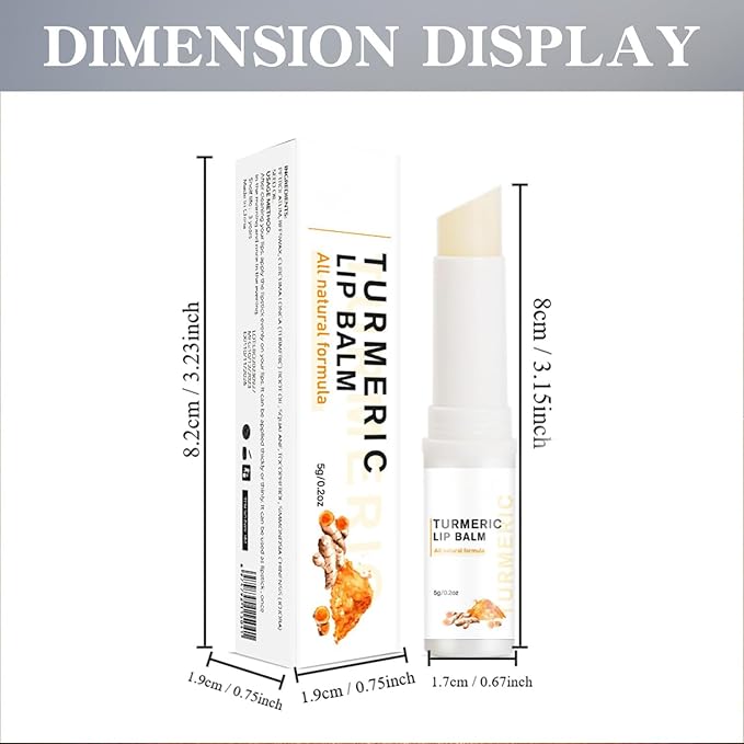 Organic Turmeric Lip Balm All-Day Moisturizing, Balancing, Soothing for Dry Lips Lip Balm With Turmeric Root Natural Ingredients Even Lip Tone 5g