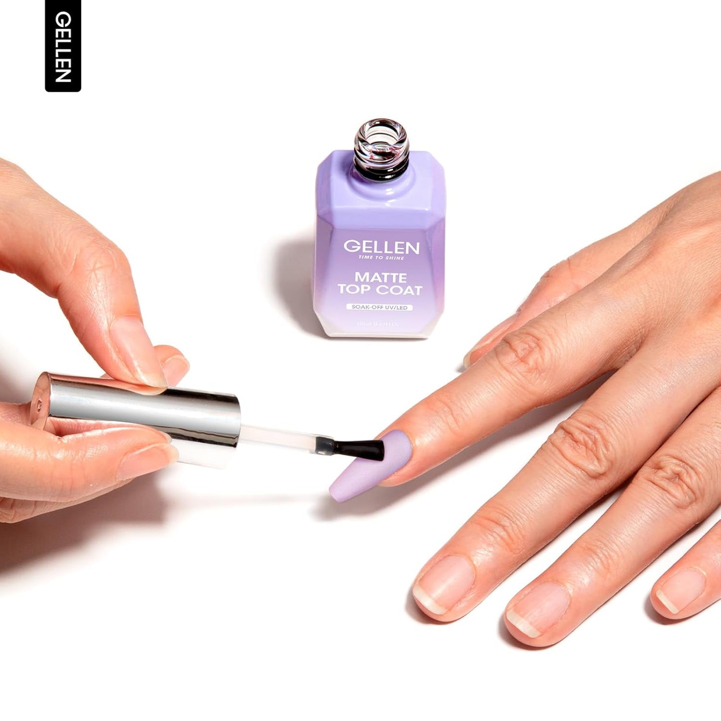 GELLEN Matte Top Coat Gel Nail Polish, 18ml Matte No Wipe Top Coat Soak Off Nail Lamp Gel, Seals in Color, Prevent Scratches or Chipping, Long Lasting DIY Home Nail Salon