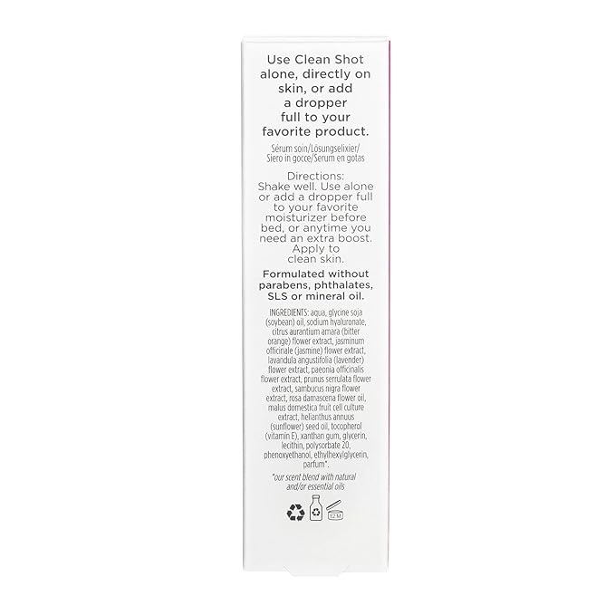 Pacifica Clean Shot Hyaluronic and Flowers 5 Percent Solution Unisex 0.8 oz