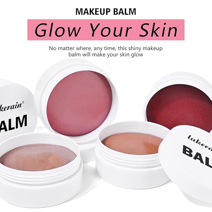 KYDA Miracle Glow Balm, Glow Tinted Blush Balm, Multiuse Face Balm for Cheek Lips Eyes, Hydrating Cream Blush, Blendable Lightweight, Shimmer Blusher, Sheer Pink, 1.76 oz