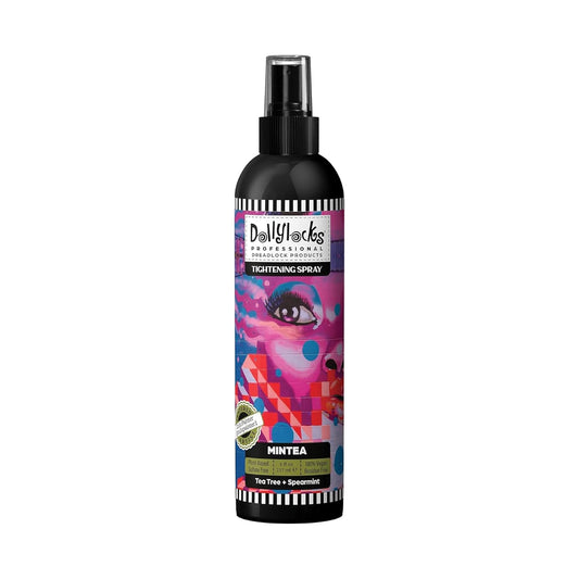 Dollylocks Dreadlock Tightening Spray for Locs - Mintea, Tea Tree Spearmint - Strengthen, Tame Frizzy Dreads, Residue-free for Loose Hair, 8oz
