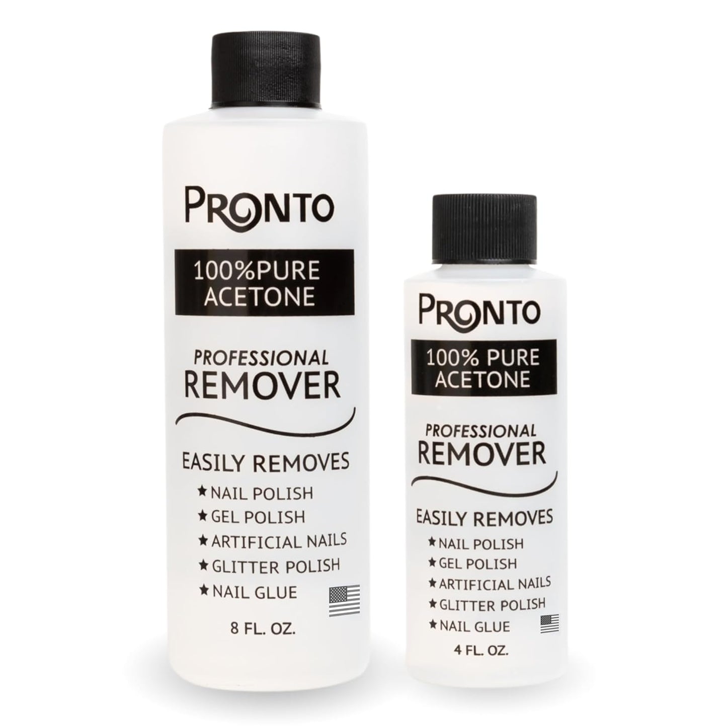 Pronto 100% Acetone Gel Nail Polish Remover - Gel Polish Remover for Nails | Acetone Nail Polish Remover & Acrylic Nail Remover for Removal of Glue, Gel & Dip | Gel Nail Remover, 12 Fl oz
