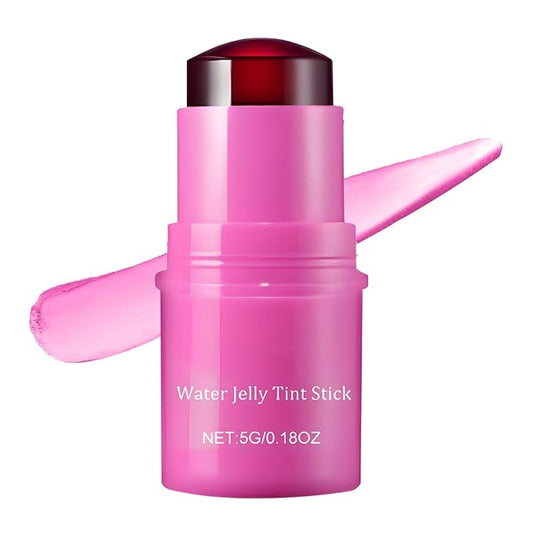 Milk Jelly Blush Cooling Water Jelly Tint, Milk Jelly Tint Jelly Blush Stick, Milk Lip And Cheek Stick, Sheer Lip & Cheek Stain, Jelly Tint Makeup (Purple, Free Size)