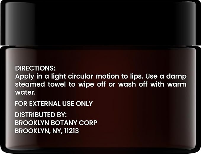 Brooklyn Botany Lip Scrub Exfoliator 1 oz – Lip Moisturizer for Dry Lips and Chapped Lips – Gentle Lip Exfoliator for Smooth and Brighter Lips – Coconut Flavor