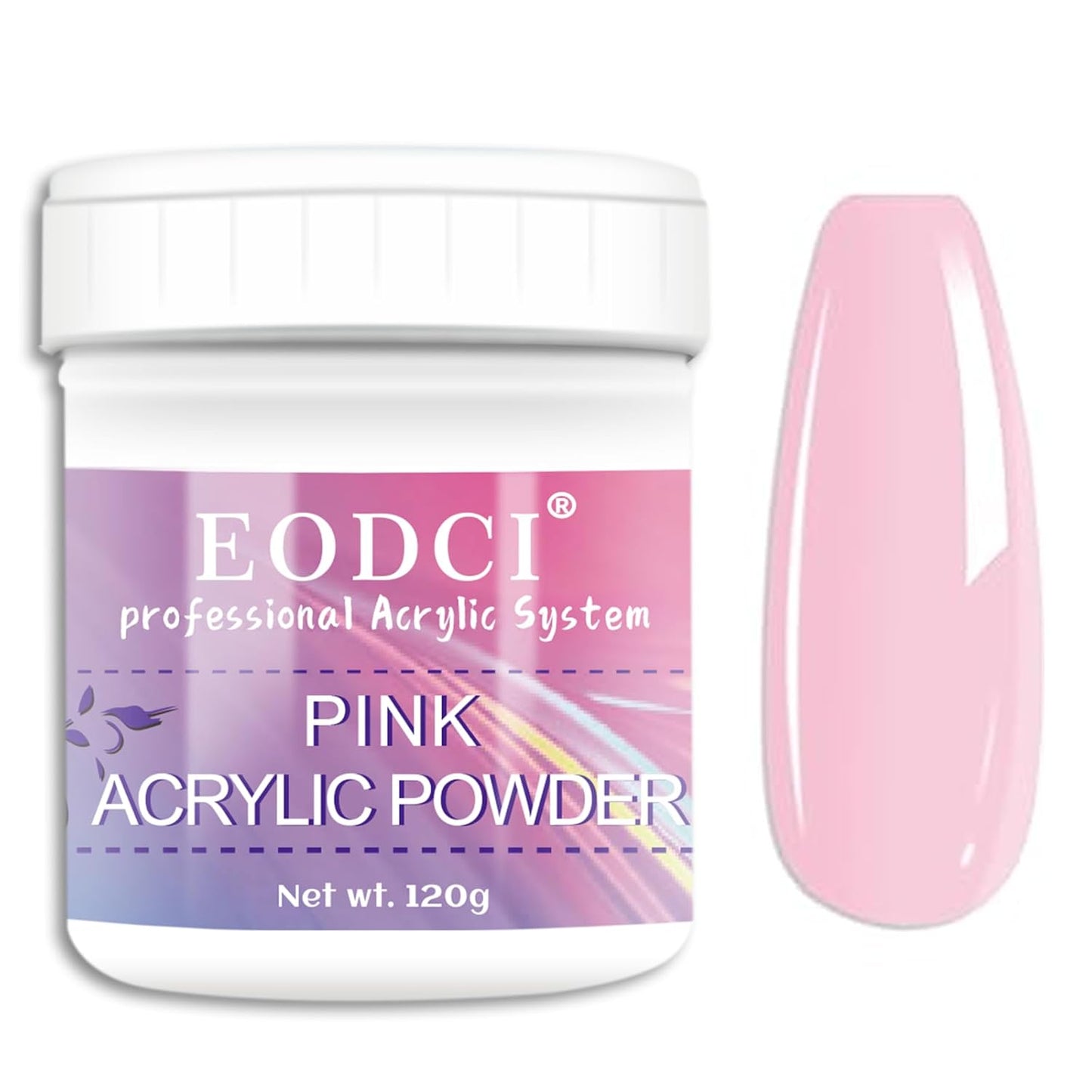 Pink Acrylic Powder, 120g Professional Acrylic Nail Powder Polymer for 3D French Nail Manicure Extension Nail Carving Large Capacity Acrylic Powder