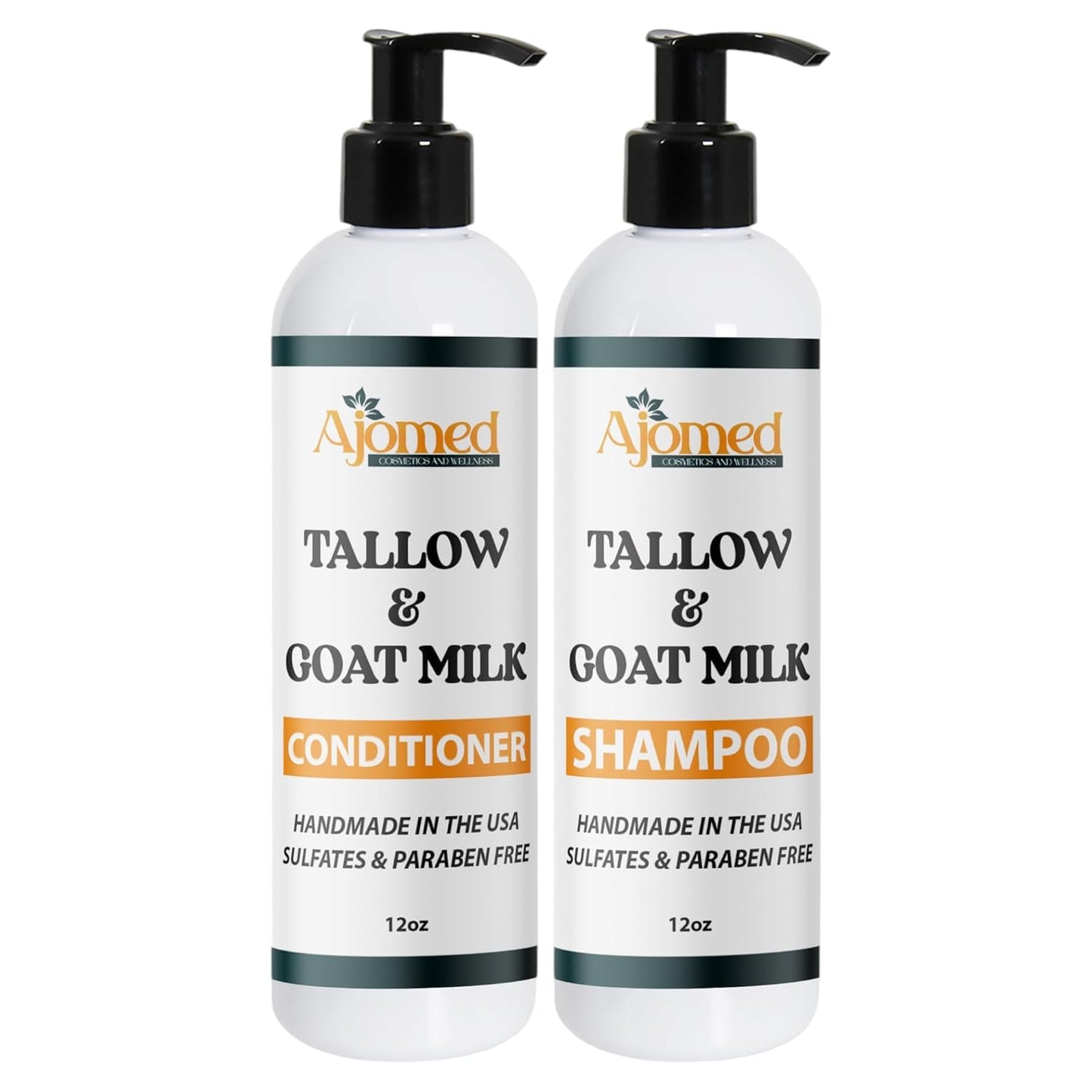 Beef Tallow Conditioner -Unscented Handmade tallow & goat milk conditioner for Damaged hair, all hair types- Moisturizing conditioner- Sulfates, fragrance free- CONDITIONER 12OZ