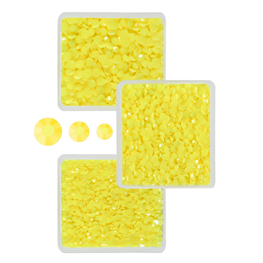 3mm 4mm 5mm 3 Boxes Pure Lemon Yellow Resin Rhinestones for Bedazzling Crafting Flatback Jelly Stones Bulk Diamonds Gems for Nails Face Eyes Makeup Tumblers Bottles DIY Crafts Clothes Shoes