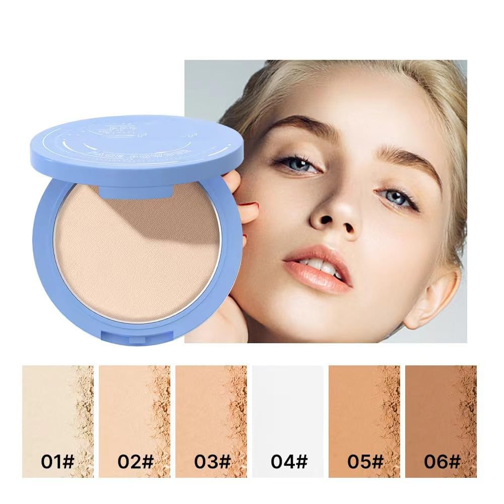 Beauty Powder Cake For Makeup Hold, Face Powder Waterproof Sets Makeup, Matte Perfection Pressed Powder, Long Wearing, Oil & Shine Control for All Skin Tones (#4, 1)