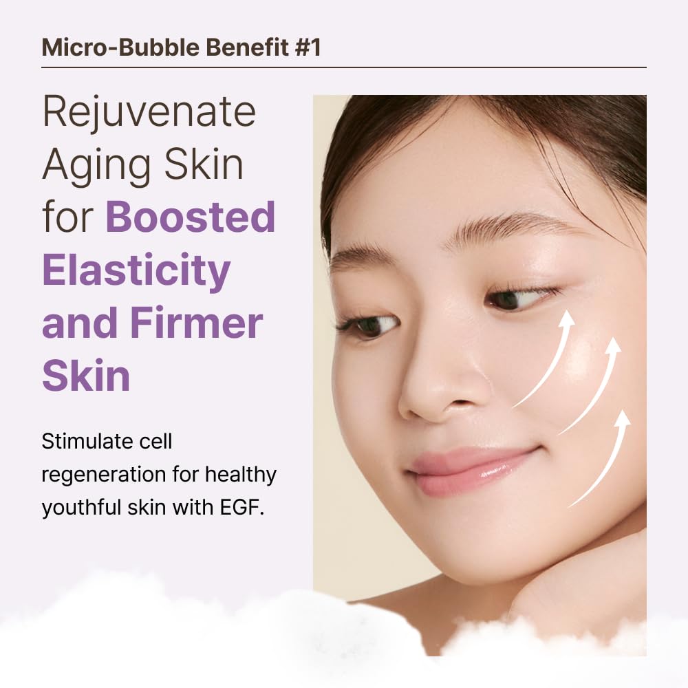 MENOKIN 30 Seconds Quick Bubble Mask [REPAIR] - [EGF Liposome] in Micro-bubbles for Skin Restoration, Hypoallergenic Bubble Capsule for Deep Repair, Korean Skin Care Essential, 50 Uses, 2.36 fl.oz