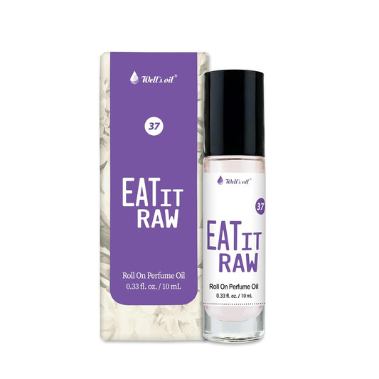 Well's Oil Roll-On Perfume Oil (Eat It Raw) | Sweet & Fruity Notes | Long-Lasting | Paraben-Free | 0.33 Fl Oz / 10 ml