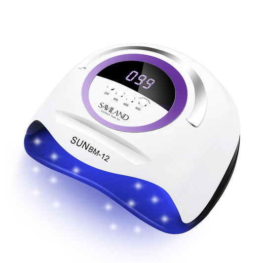 SAVILAND 300W U V LED Nail Lamp: Motion Sensor Nail Dryer Super Fast Curing U V Light for Gel Nails with 72 Beads 4 Timers Dual Light Sources Nail Lamp for Nail Salon Manicure Gift for Women