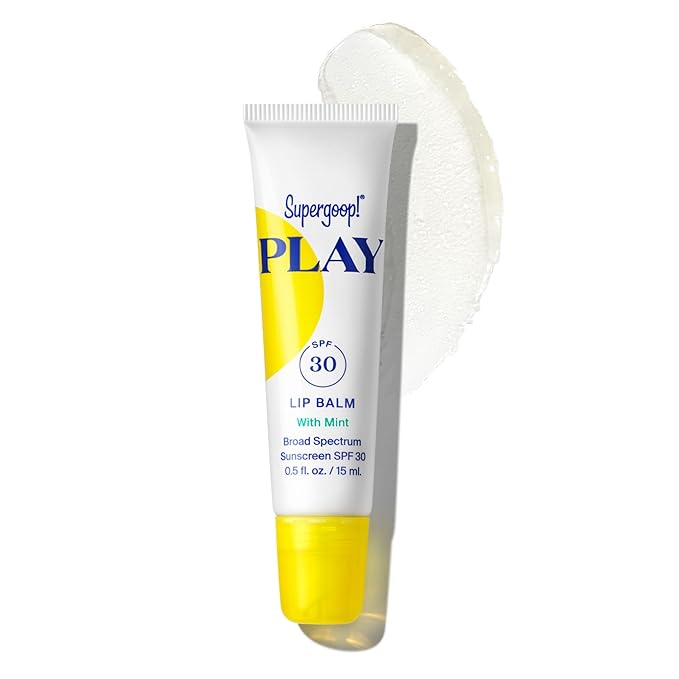 Supergoop! PLAY Lip Balm SPF 30 with Mint, 0.5 fl oz - Broad Spectrum SPF Lip Balm with Hydrating Honey, Shea Butter & Sunflower Seed Oil - Clean Ingredients - Great for Active Days